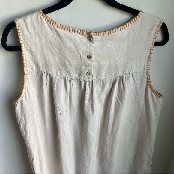 C&C California 100% Linen Dress w/ Embroidery - Large - Picture 7 of 8